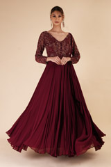 Wine Dori Work Gown3839 video